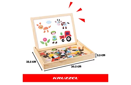 Magnetická oboustranná tabule - 108 kusů příslušenství