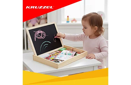 Magnetická oboustranná tabule - 108 kusů příslušenství