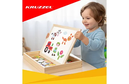 Magnetická oboustranná tabule - 108 kusů příslušenství