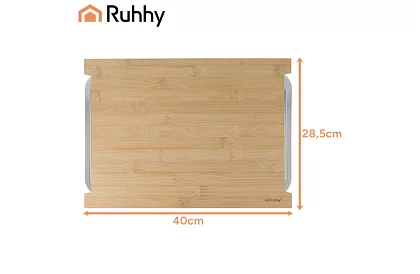 Bambusové prkénko s výsuvnými nádobami