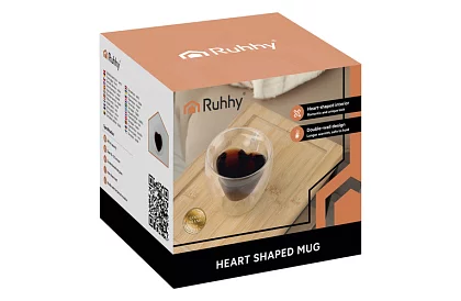 Hrníček srdce 240 ml - termální sklo