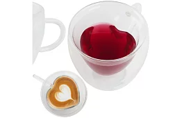 Hrníček srdce 240 ml - termální sklo