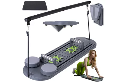 Multifunkční deska s úchyty pro cvičení pilates a jógy