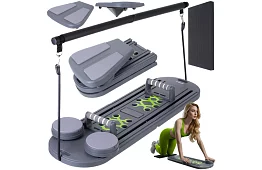 Multifunkční deska s úchyty pro cvičení pilates a jógy