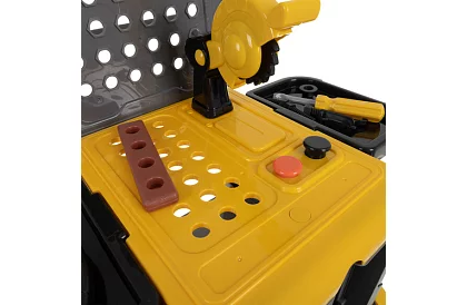 Dětská dílna 3v1, vozík s nářadím - 59 dílů