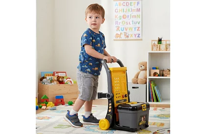 Dětská dílna 3v1, vozík s nářadím - 59 dílů