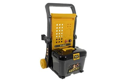 Dětská dílna 3v1, vozík s nářadím - 59 dílů