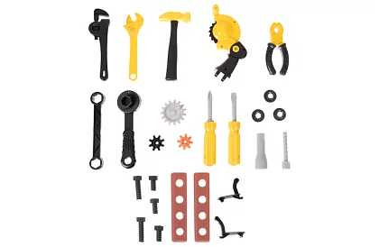 Dětská dílna 3v1, vozík s nářadím - 59 dílů