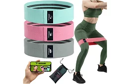 Sada odporových gum - 3 úrovně odporu s tréninkovým plánem