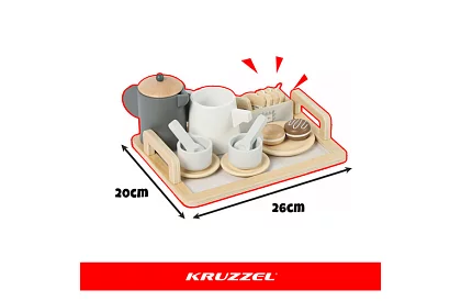 Dřevěná čajová souprava - velký čajový servis