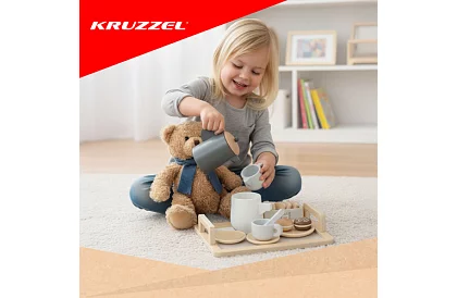 Dřevěná čajová souprava - velký čajový servis