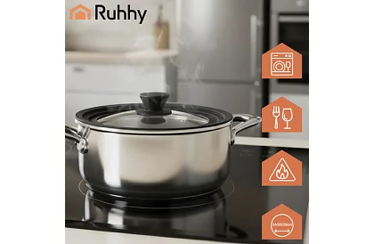 Univerzální silikonovo-skleněná poklice 3 v 1 - průměr 24/26/28 cm