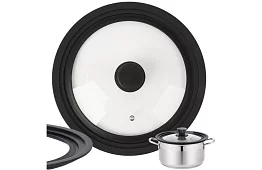 Univerzální silikonovo-skleněná poklice 3 v 1 - průměr 24/26/28 cm