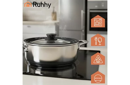 Univerzální silikonovo-skleněná poklice 3 v 1 - průměr 28/30/32 cm