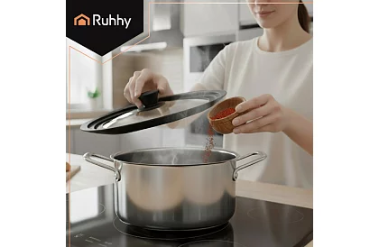 Univerzální silikonovo-skleněná poklice 3 v 1 - průměr 28/30/32 cm