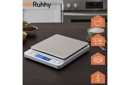 Přesná LCD váha 0,1g - 2000g + 2 miskami