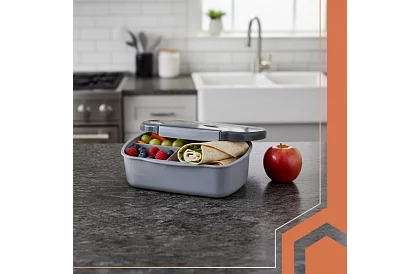 Obědový box šedý 800 ml – svačinový box