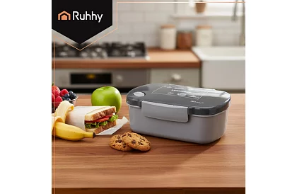 Obědový box šedý 800 ml – svačinový box