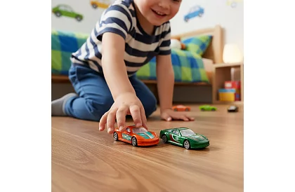 Sada kovových autíček  1:64 – 16 kusů