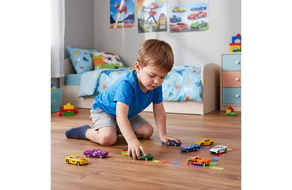 Sada kovových autíček  1:64 – 16 kusů