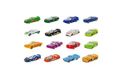 Sada kovových autíček  1:64 – 16 kusů