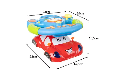 Interaktivní hudební volant s LED efekty – pro děti 3+