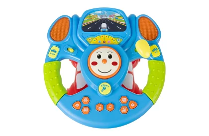 Interaktivní hudební volant s LED efekty – pro děti 3+