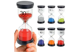 Sada přesýpacích hodin 6 kusů - 1-30 minut