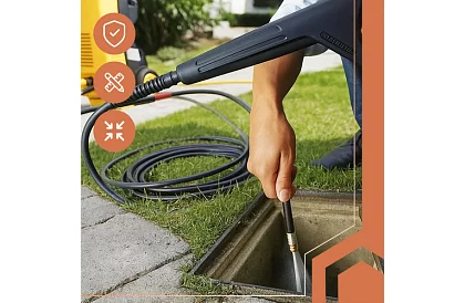 Vysokotlaká hadice na čištění potrubí a povrchů – 20 metrů