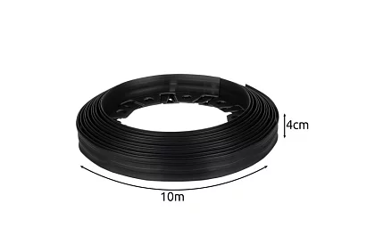 Neviditelný obrubník 4 cm x 10 m - Zahradní okraj černý + 20 kolíků
