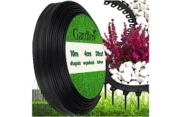 Neviditelný obrubník 4 cm x 10 m - Zahradní okraj černý + 20 kolíků