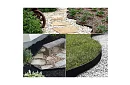 Neviditelný obrubník 6 cm x 10 m - Zahradní okraj černý + 20 kolíků