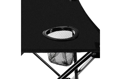 Kempingová sada, černá - rybářský stůl + dvě židle