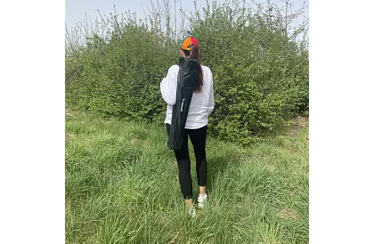 Kempingová sada, černá - rybářský stůl + dvě židle