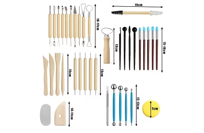 Sada nástrojů pro sochařství a modelování – 40 kusů v pouzdře