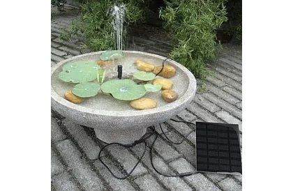 Solární fontána pro jezírko – zahradní filtrační čerpadlo