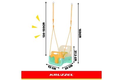 Dětská barevná houpačka 3 v 1 - do 30 kg