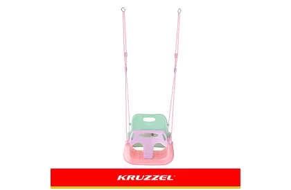 Dětská barevná houpačka 3 v 1 - do 30 kg - růžovozelená