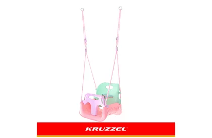 Dětská barevná houpačka 3 v 1 - do 30 kg - růžovozelená