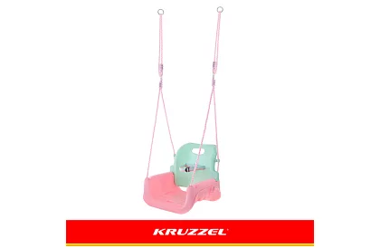 Dětská barevná houpačka 3 v 1 - do 30 kg - růžovozelená