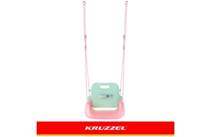 Dětská barevná houpačka 3 v 1 - do 30 kg - růžovozelená