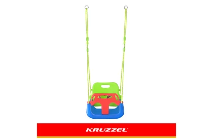 Dětská barevná houpačka 3 v 1 - do 30 kg - zelenomodrá