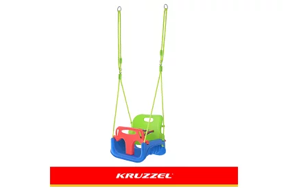 Dětská barevná houpačka 3 v 1 - do 30 kg - zelenomodrá