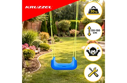 Dětská barevná houpačka 3 v 1 - do 30 kg - zelenomodrá