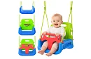 Dětská barevná houpačka 3 v 1 - do 30 kg - zelenomodrá