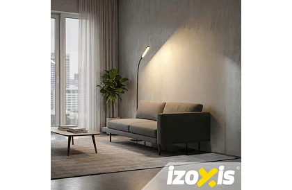 LED stojací stmívatelná lampa 180 cm – černá s dálkovým ovládáním