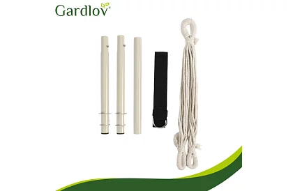 Zahradní závěsné křeslo BOHO 2 v 1 – béžové