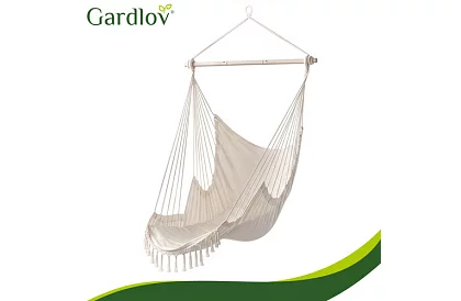 Zahradní závěsné křeslo BOHO 2 v 1 – béžové