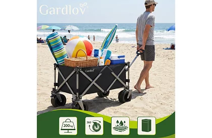 Skládací plážový přepravní vozík  87 × 46 × 70 cm – do 200 kg