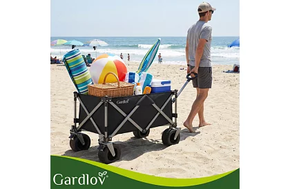 Skládací plážový přepravní vozík  87 × 46 × 70 cm – do 200 kg